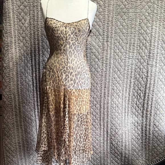 Dolce & Gabbana Dresses & Skirts - Dolce & Gabbana Animal Print Midi Dress 100%Silk